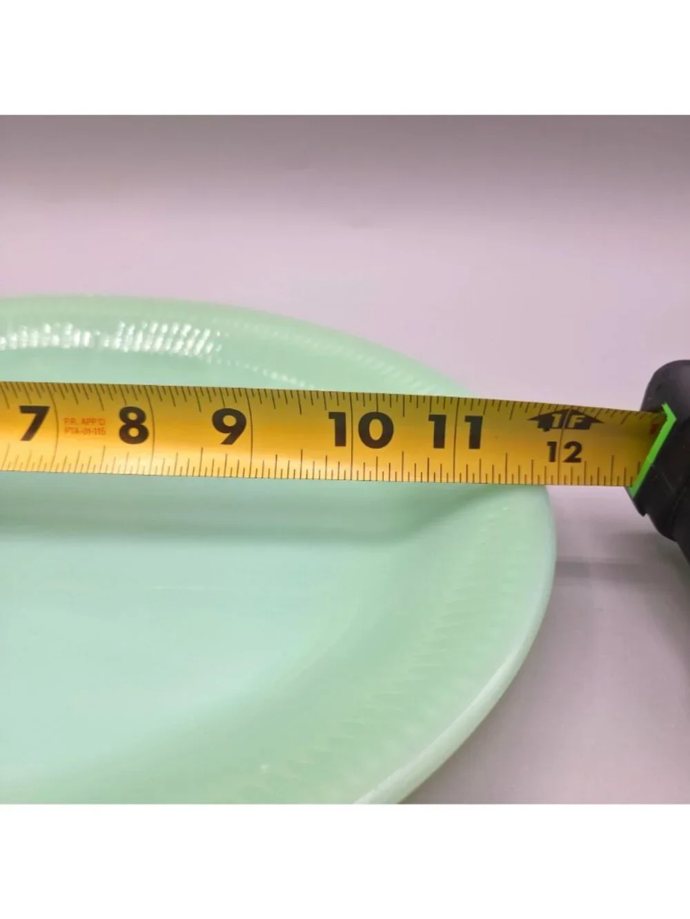 Fire-King Jane Ray Jadeite Green Glass Oval Serving Platter 12